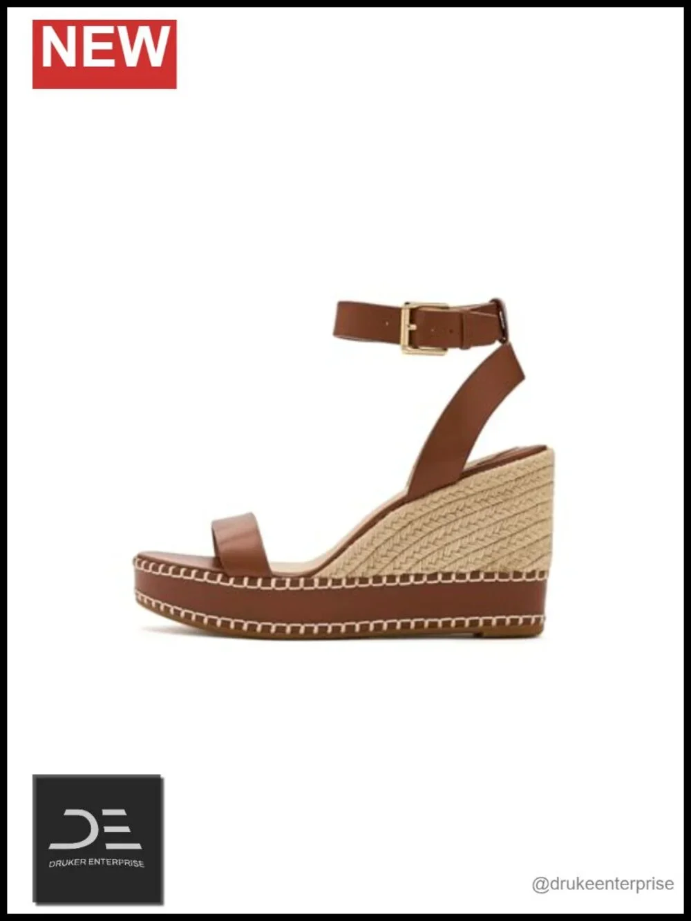 Lauren Ralph Lauren Hilarie Leather Espadrille Wedge Heels